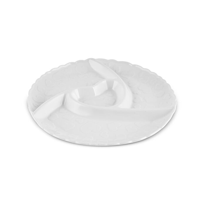 Karaca Pink Love Sunum Tabağı Beyaz 26 cm