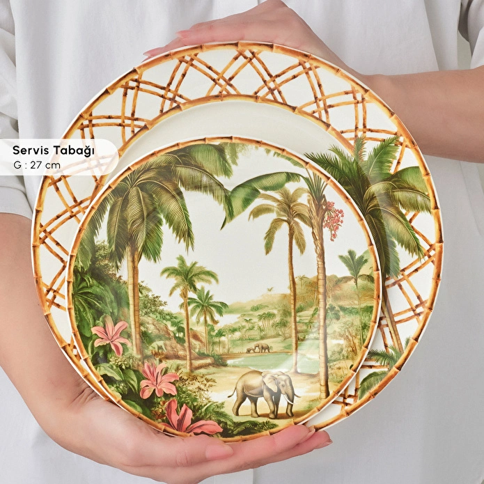 Karaca Forever Bone Bonet 24 Parça 6 Kişilik Yemek Takımı