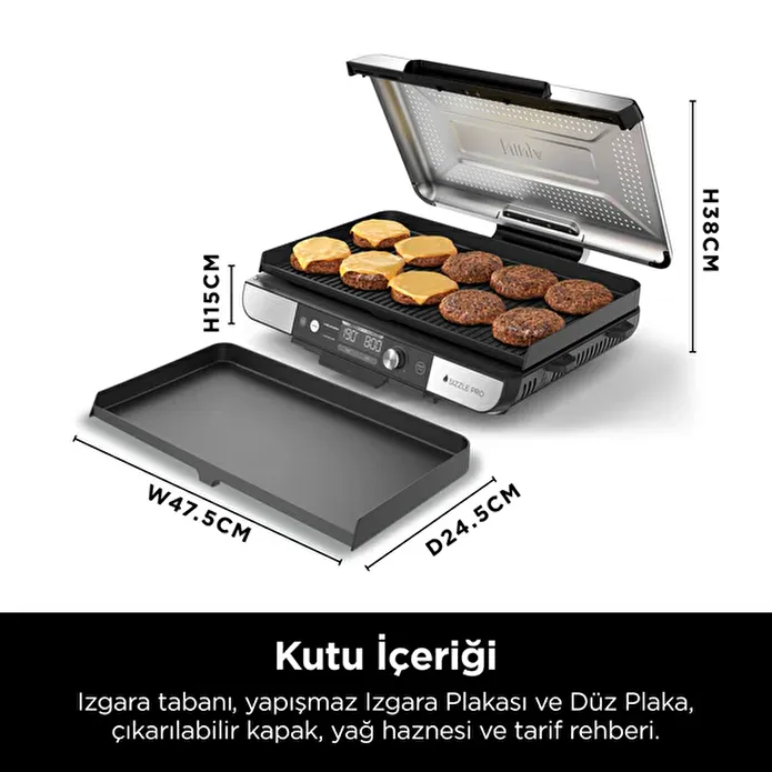 Ninja Sizzle Pro XL Indoor Grill Izgara Makinesi