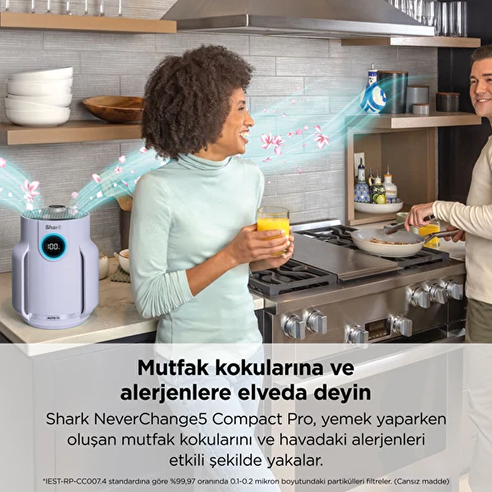 Shark NeverChange5 Compact Pro Hava Temizleyici - Mor