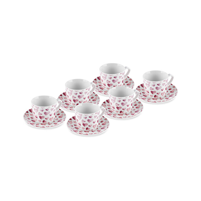 Karaca Pinky 6 Kişilik Kahve Fincan Takımı 80 ml