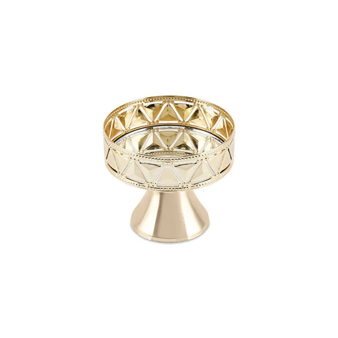 Karaca Home Arisya Dekoratif Ayaklı Çerezlik ve Sunumluk Gold 9 cm