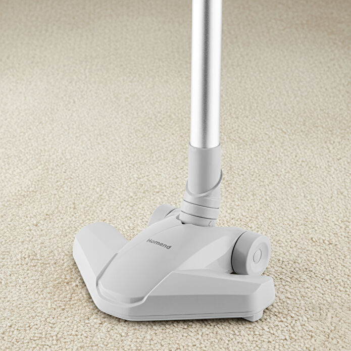 Homend Dustroyer 1272H 2 in 1 Kablolu Dikey Süpürge Beyaz Gri