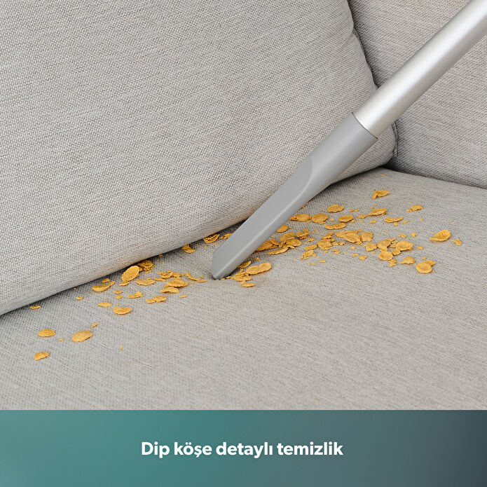 Homend Dustroyer 1272H 2 in 1 Metal Borulu Kablolu Dikey Süpürge Beyaz Gri