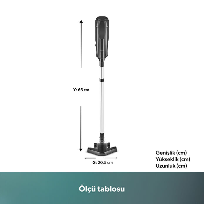 Homend Dustroyer 1272H 2 in 1 Metal Borulu Kablolu Dikey Süpürge Siyah