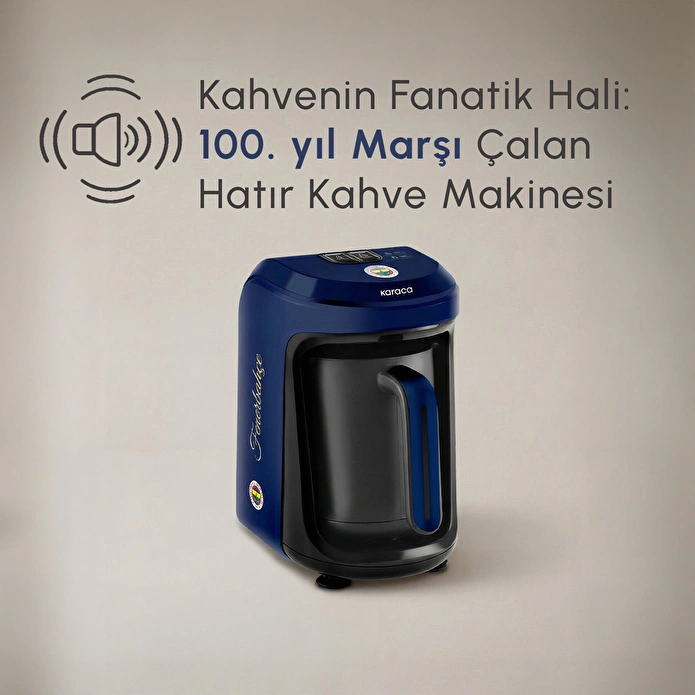 Karaca x Fenerbahçe Lisanslı Hatır Hüps Marş Söyleyen Sütlü Türk Kahve Makinesi