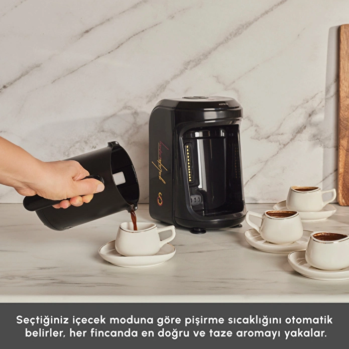 Karaca x Galatasaray Lisanslı Hatır Hüps Marş Söyleyen Sütlü Türk Kahve Makinesi