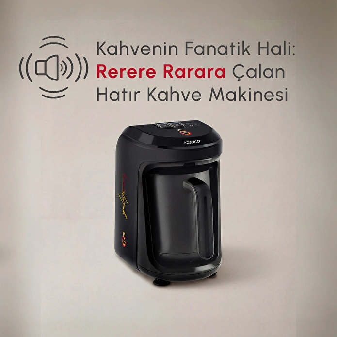 Karaca x Galatasaray Lisanslı Hatır Hüps Marş Söyleyen Sütlü Türk Kahve Makinesi