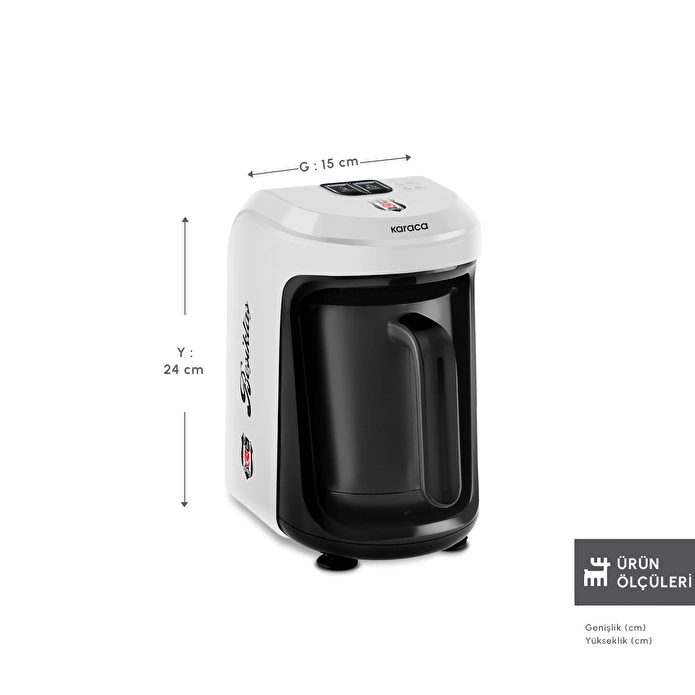 Karaca x Beşiktaş Lisanslı Hatır Hüps Marş Söyleyen Sütlü Türk Kahve Makinesi