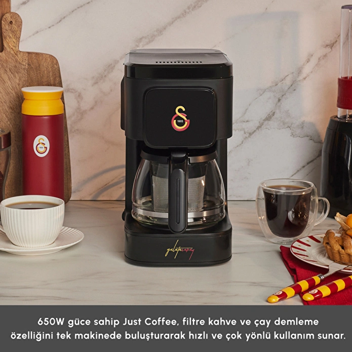Karaca x Galatasaray Just Coffee Aroma 2 in 1 Filtre Kahve ve Çay Demleme Makinesi
