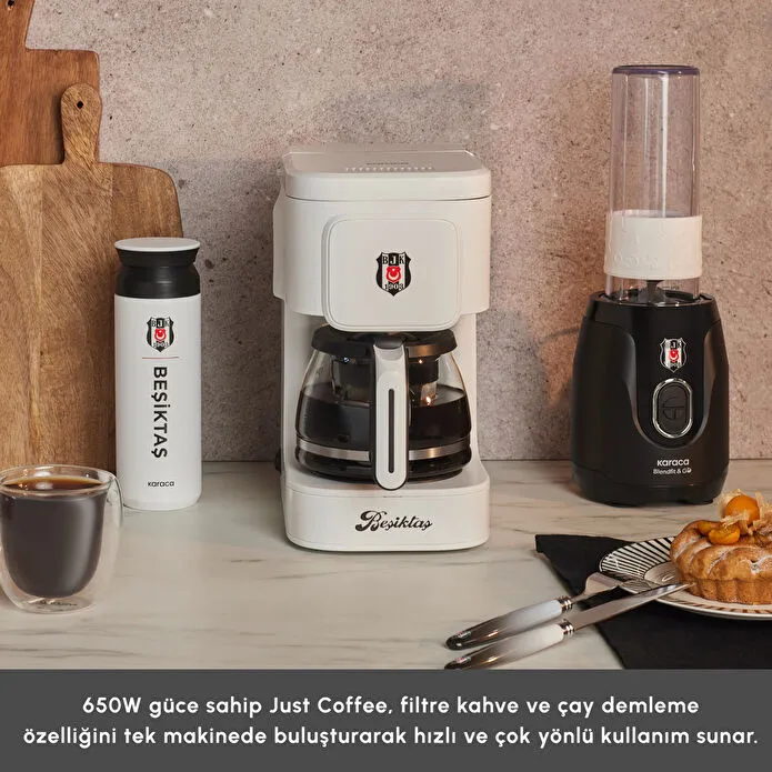 Karaca x Beşiktaş Just Coffee Aroma 2 in 1 Filtre Kahve ve Çay Demleme Makinesi