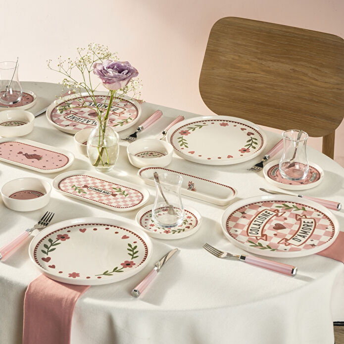 İstanbul Porselen Bellis 32 Parça 6 Kişilik Kahvaltı Takımı