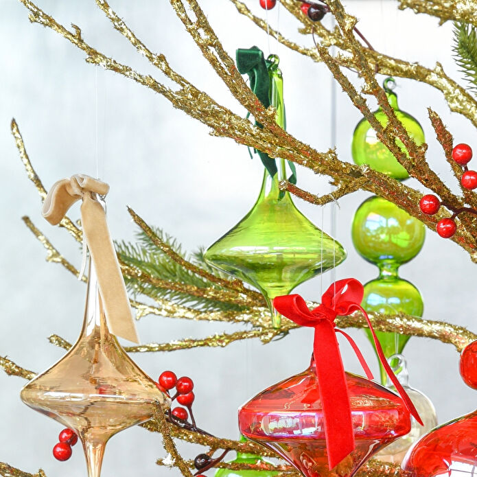 Baci Milano Vesti La Tavola Yeşil Cam Yılbaşı Süsü