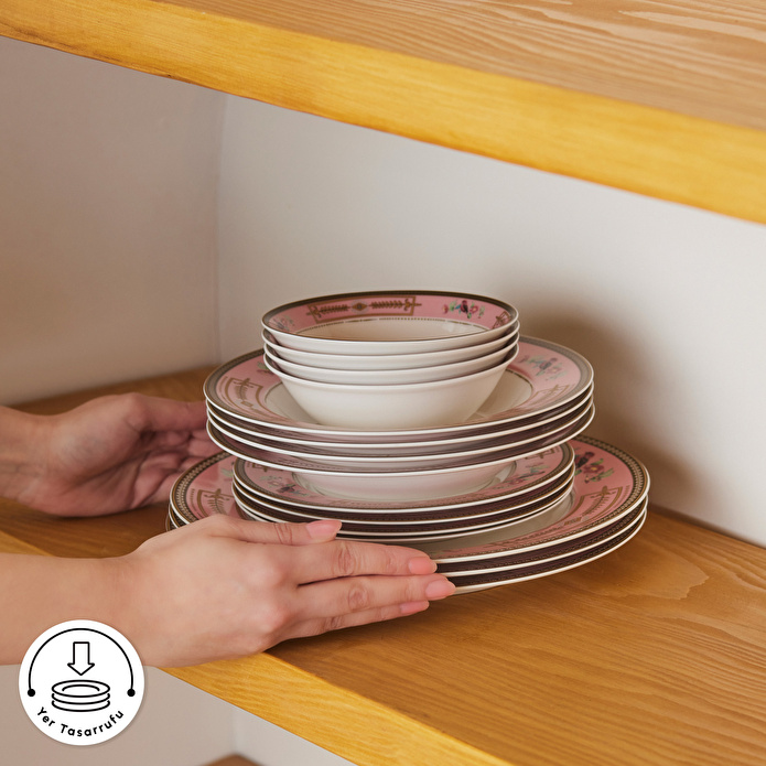 Karaca Forever Bone Calista 24 Parça 6 Kişilik Yemek Takımı