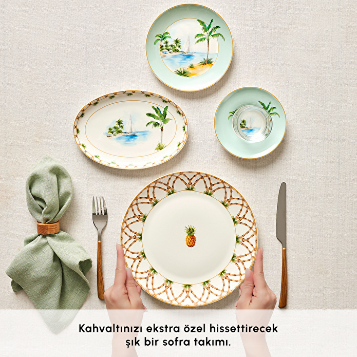 Karaca Forever Bone Pinello 26 Parça 6 Kişilik Kahvaltı Takımı