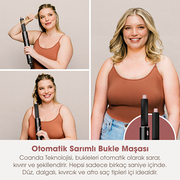 Shark FlexStyle 3-in-1 Saç Kurutma Şekillendirme Sistemi -Black/Rose Gold
