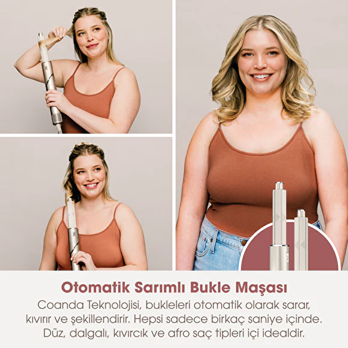 Shark FlexStyle 3-in-1 Saç Kurutma Şekillendirme Sistemi - Stone