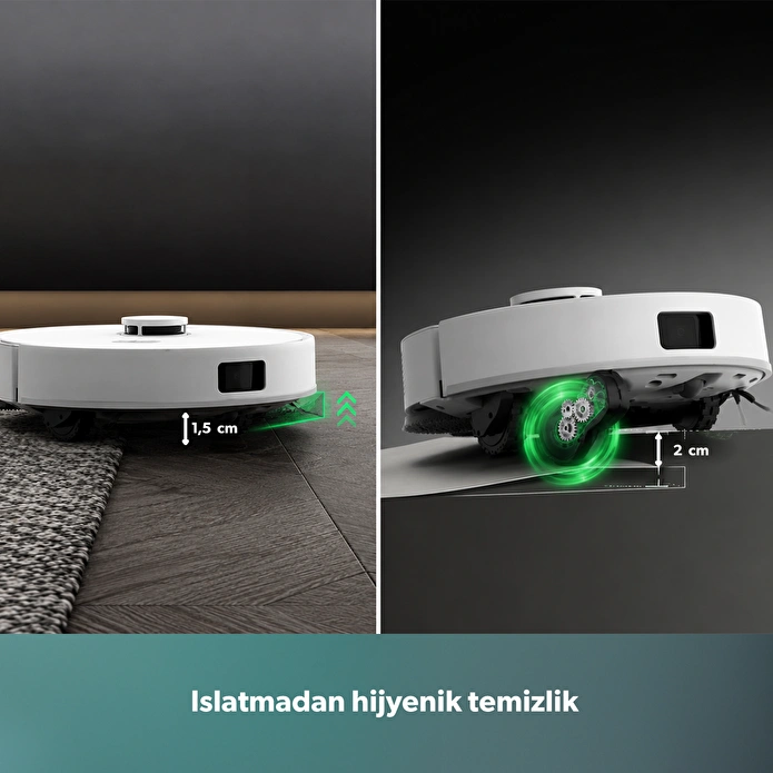 Homend Alex 30 Otomatik Boşaltım Sistemli Moplu 20.000 Pa Robot Süpürge