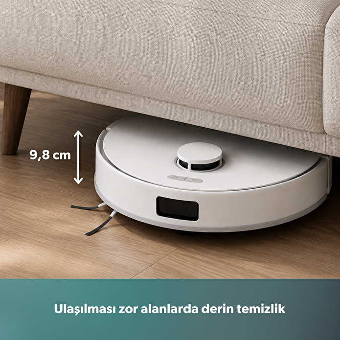 Homend Alex 30 Otomatik Boşaltım Sistemli Moplu 20.000 Pa Robot Süpürge