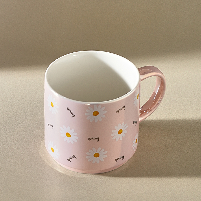 Karaca Daisy Lüsterli Pembe Mug 420 ml