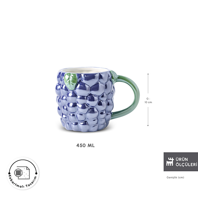 Karaca Blueberry 450 ml Mug