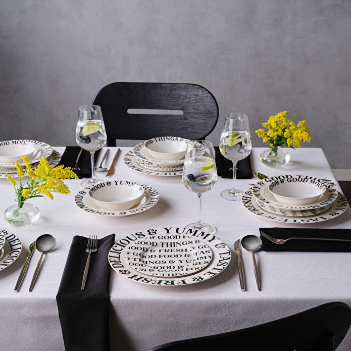 Emsan Forever Bone Mood 24 Parça 6 Kişilik Yemek Takımı