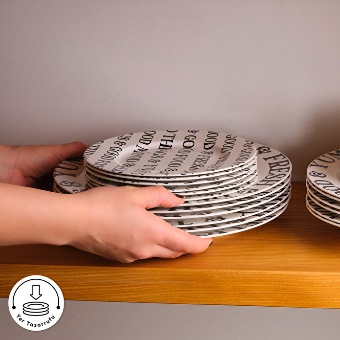 Emsan Forever Bone Mood 24 Parça 6 Kişilik Yemek Takımı