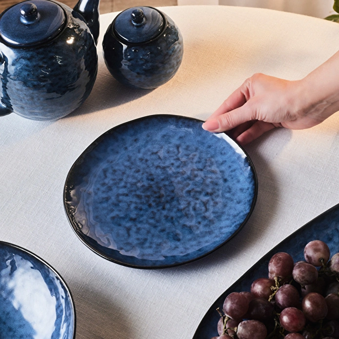 Karaca Nebula Blue Pasta Tabağı 21 cm