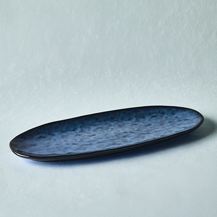 Karaca Nebula Blue Kayık Tabak 33 cm