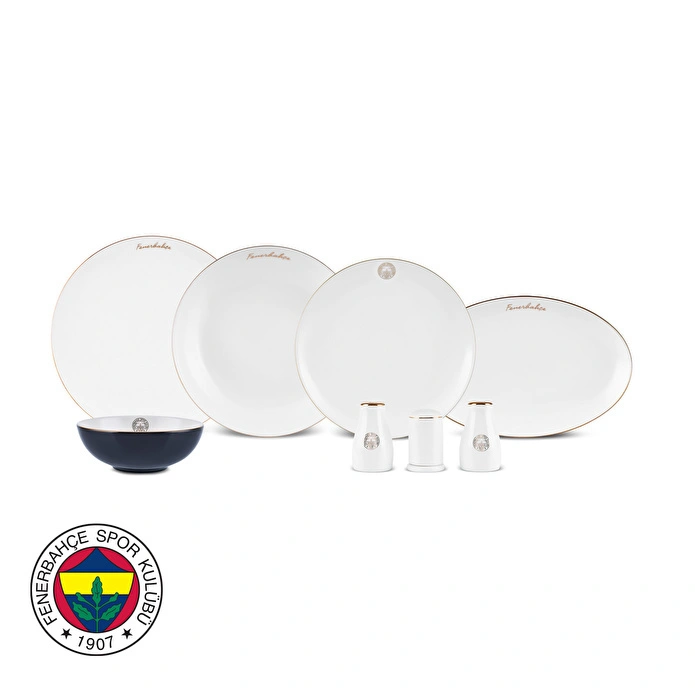 Karaca x Fenerbahçe Lisanslı Elegance Bone Gold 53 Parça Yemek Takımı