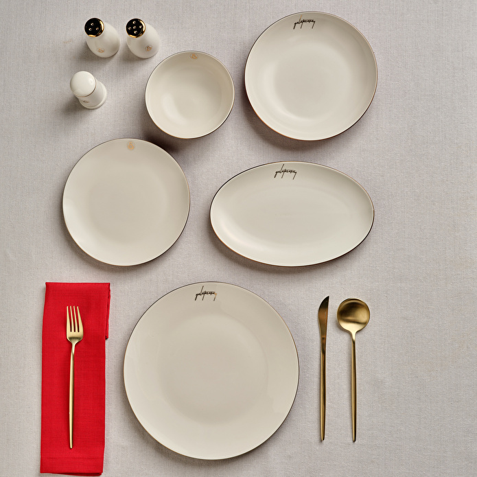 Karaca x Galatasaray Elegance Bone Gold 53 Parça Yemek Takımı