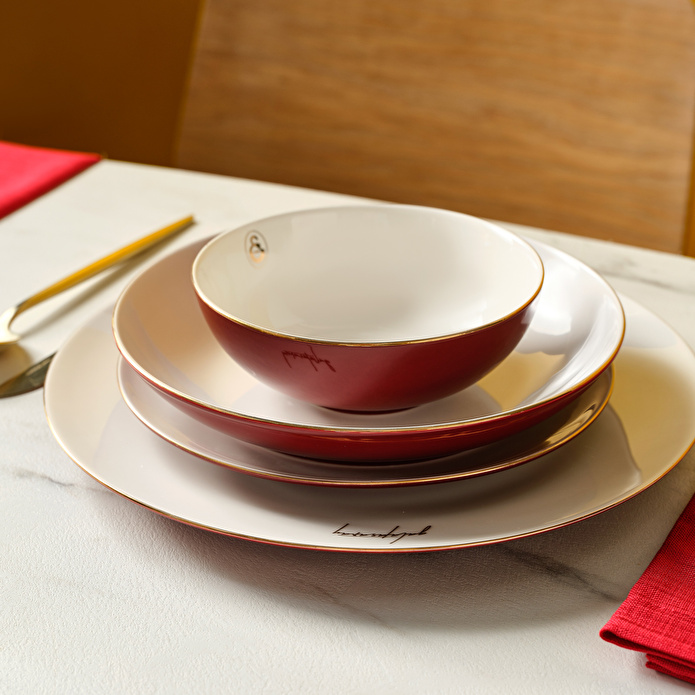 Karaca x Galatasaray Elegance Bone Gold 53 Parça Yemek Takımı