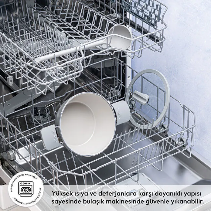 Emsan Swiss Cyrstal RS Derin Tencere Gri 20 cm