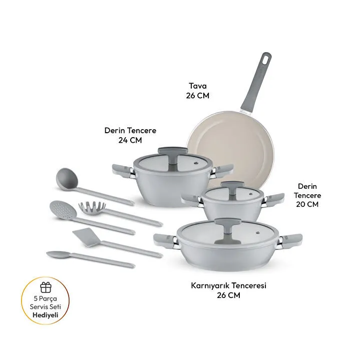 Emsan Swiss Crystal RS 7 Parça Tencere Seti