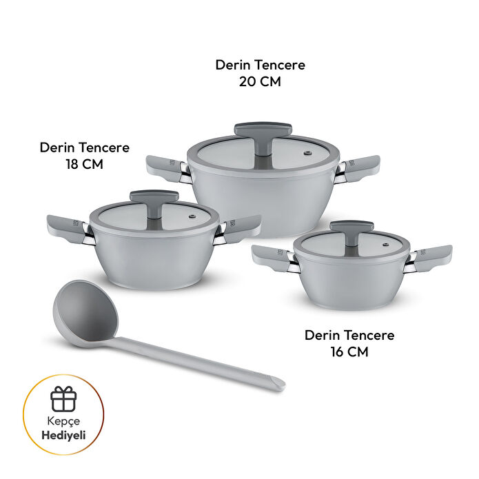 Emsan Swiss Crystal RS 6 Parça Midi Tencere Seti