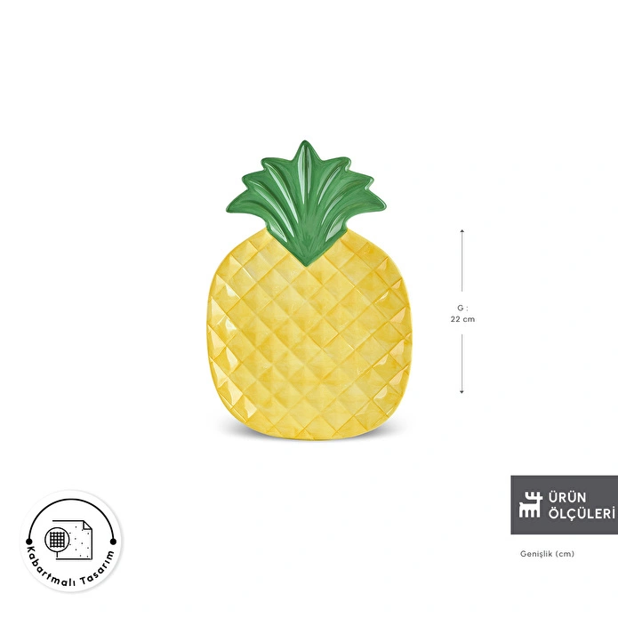 Karaca Pineapple Pasta Tabağı 22 cm