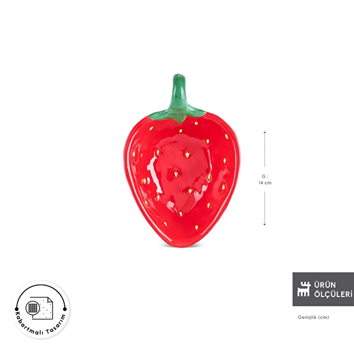 Karaca Strawberry Çerezlik 14 cm