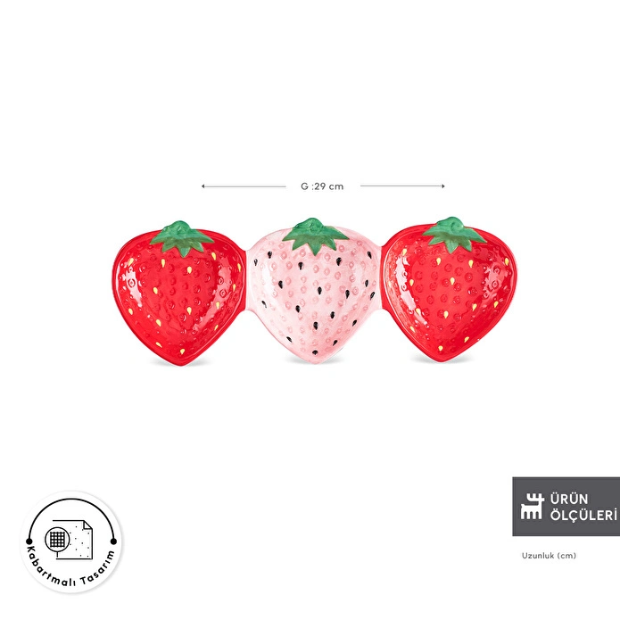 Karaca Strawberry Sunumluk 29 cm