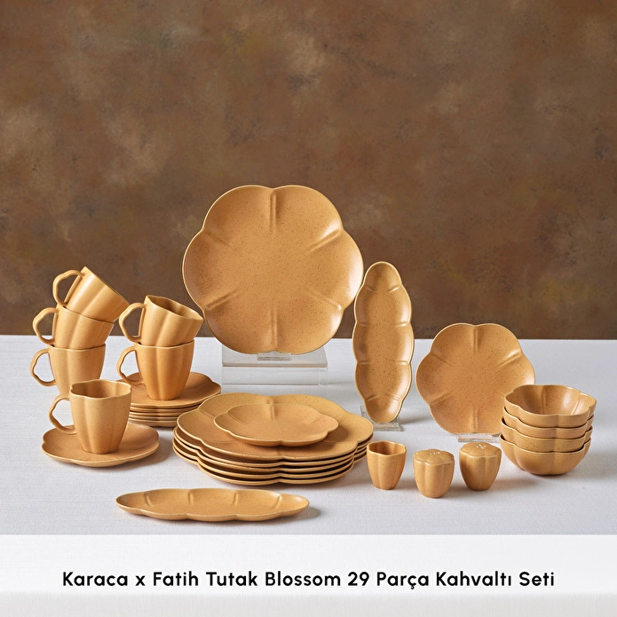 Karaca x Fatih Tutak Blossom 29 Parça 6 Kişilik Kahvaltı Takımı