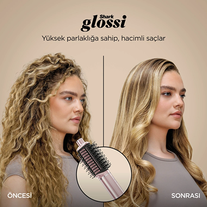 Shark Glam 5 Başlıklı Düz,Dalgalı ve Bukleli Çok Amaçlı Saç Şekillendirici - Pembe