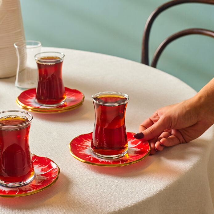 Karaca Eloria 12 Parça 6 Kişilik Cam Çay Seti