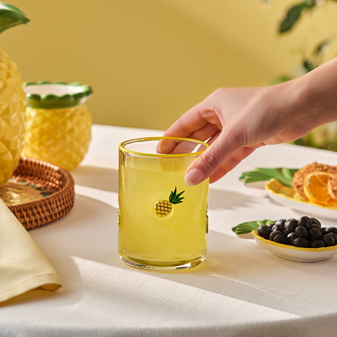 Karaca Pineapple Meşrubat Bardağı 420 ml Sarı