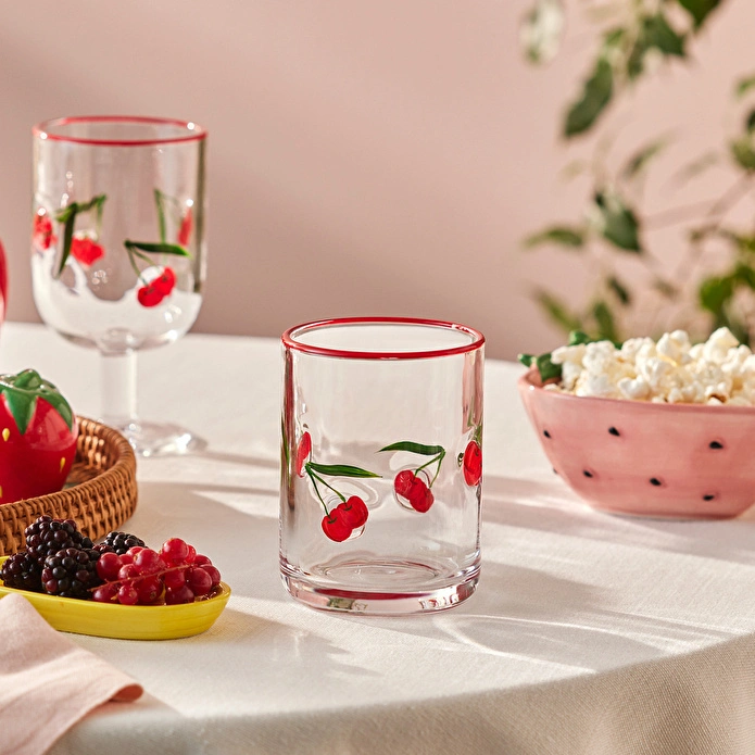 Karaca Cherry Meşrubat Bardağı 420 ml Kırmızı