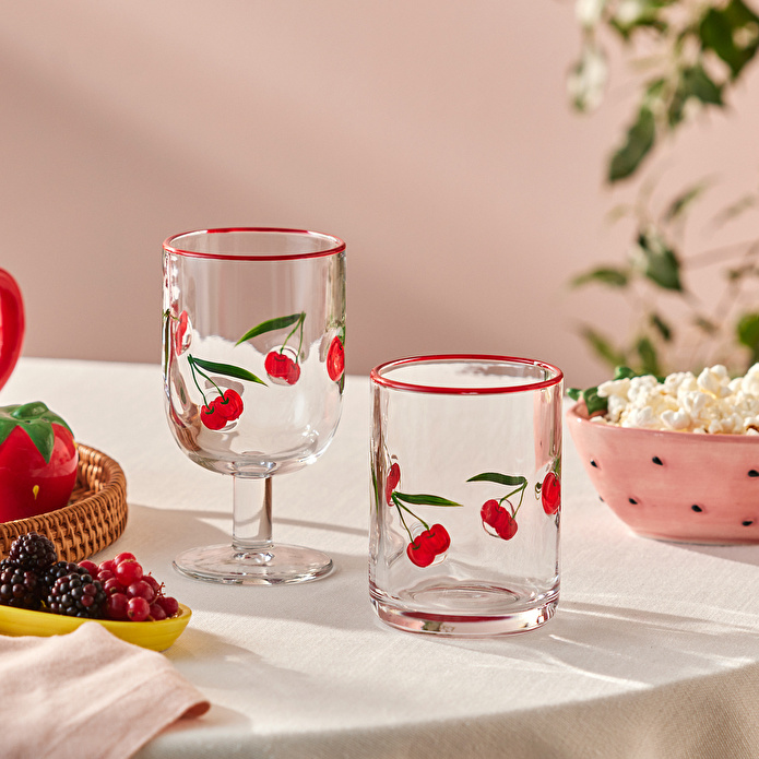 Karaca Cherry Meşrubat Bardağı 420 ml Kırmızı