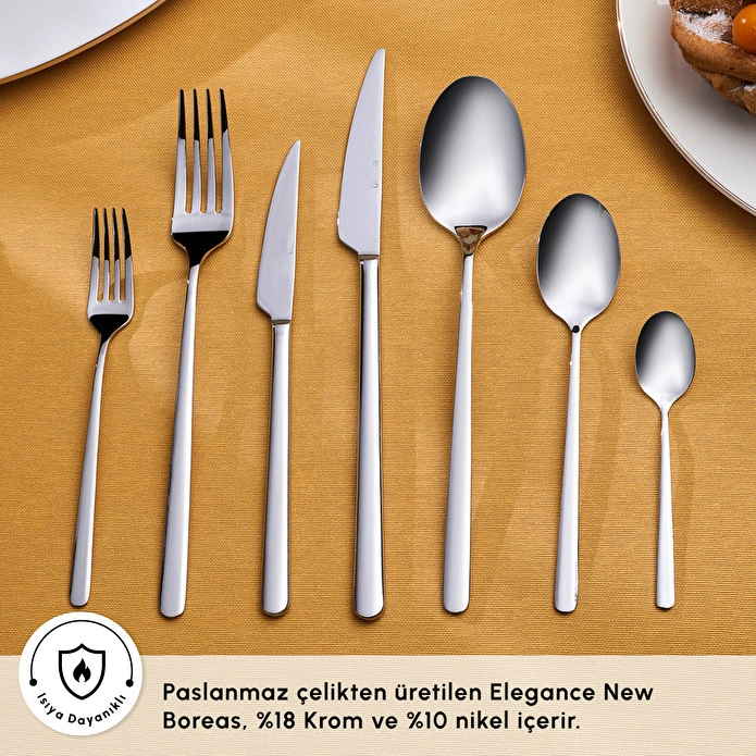 Emsan Boreas Platin 12 Kişilik 84 Parça Çatal Kaşık Bıçak Takımı