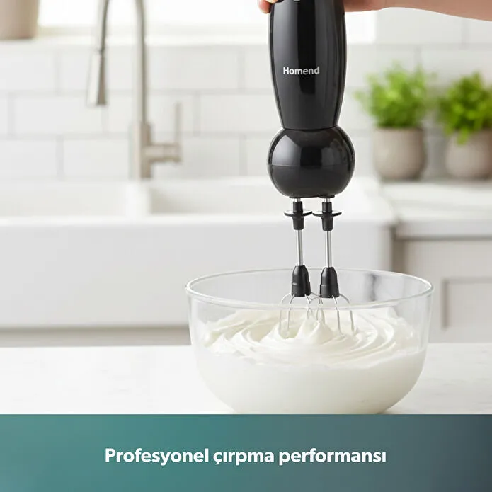 Homend Handmaid 1967H Blender Set Siyah Kırmızı