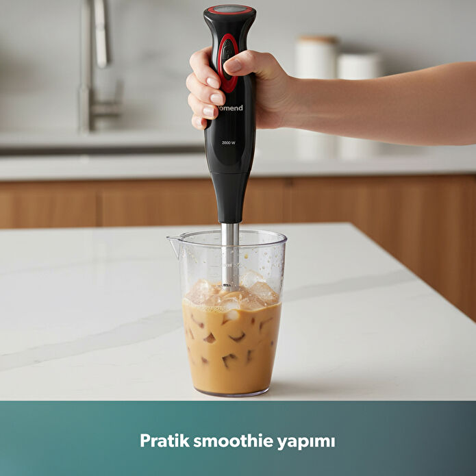 Homend Functionall 2851H Mutfak Robotu Siyah Kırmızı