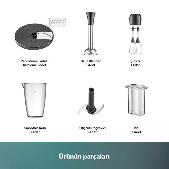 Homend Functionall 2851H Mutfak Robotu Siyah Kırmızı