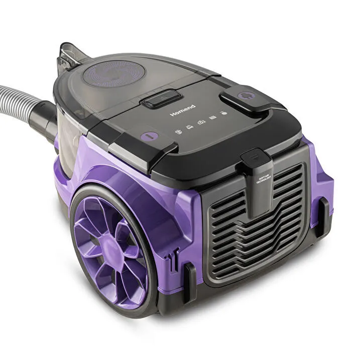 Homend Dustider 1255H Yatay Süpürge Mor Siyah