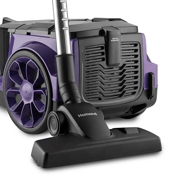 Homend Dustider 1255H Yatay Süpürge Mor Siyah